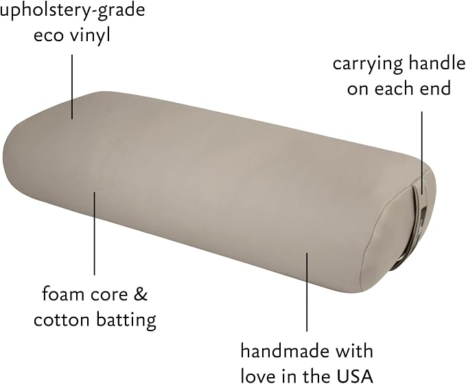 Hugger Mugger Standard Yoga Bolster - Firm, Supportive, Handmade, Durable