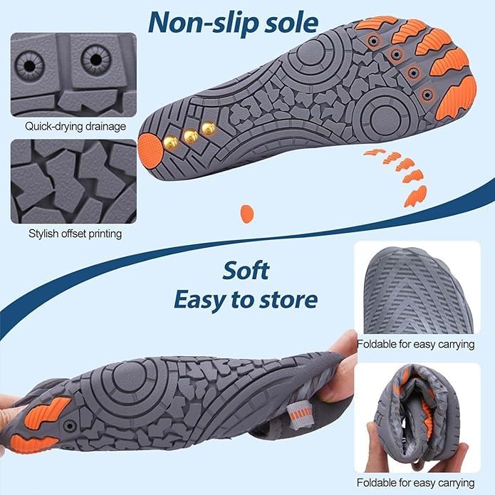 ELETON Barefoot Shoes Women Men Footwear, Wide Toe Box Hiking Zero Drop Non-Slip Quick-Dry River Boat Pool Beach Water Shoes, Lightweight Swimming Running Walking Sneakers Unisex