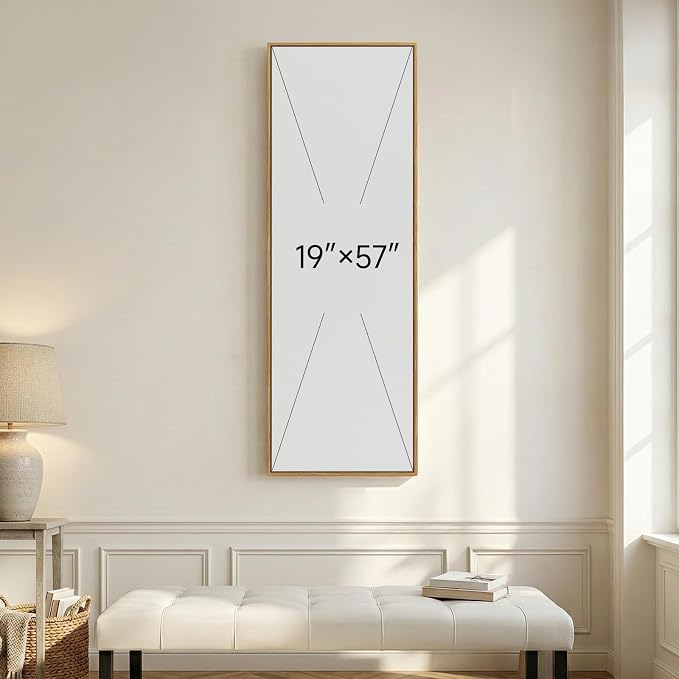 Large Framed Neutral Wabi Sabi Abstract Wall Art, Long Vertical 60x20 In | Beige brown modern organic picture, Canvas prints, Wood frame, Minimalist artwork, Wall decor for hallway living room bedroom