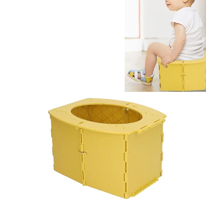 RiToEasysports Travel Potty,Portable and Foldable Toilet for Kids Boys Girls for Car, Camping, Outdoor, Indoor (Yellow)