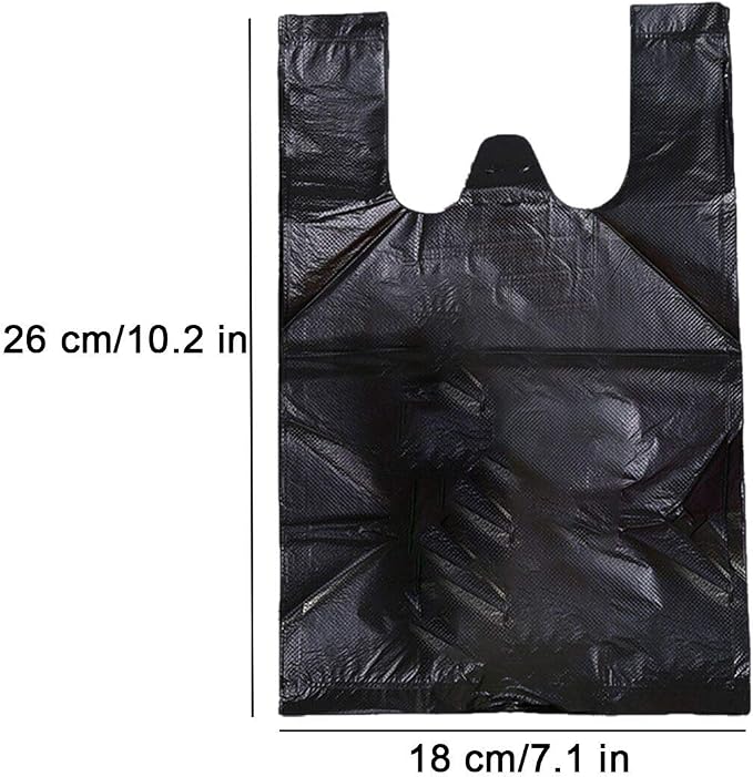 Sanitary Napkin Bags for Women, 200pcs Women Personal Disposal Bags Sanitary Waste Bags with Handles for Sanitary Napkin (Black)