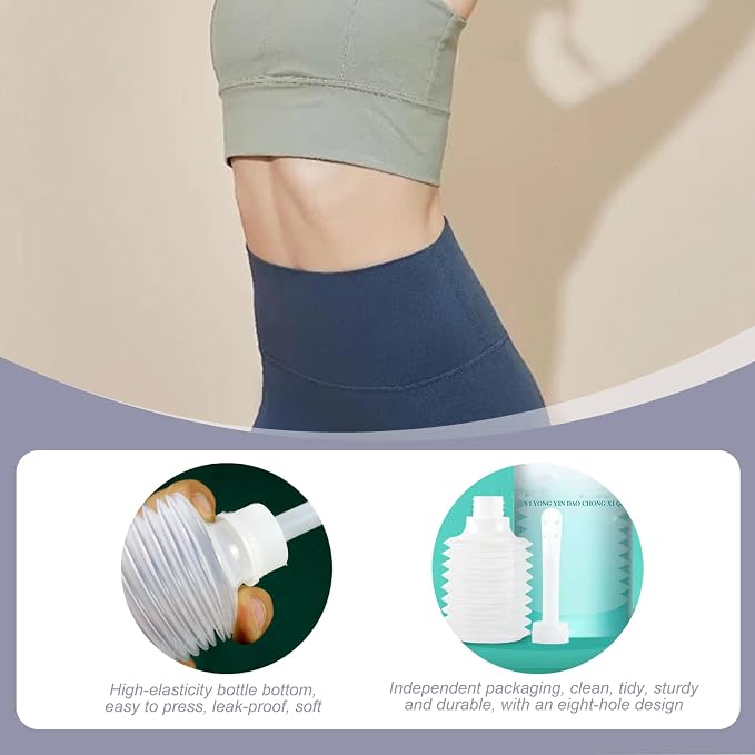 16Pcs Douche Bottles for Women, 50ml/180ml Safe Disposable Vaginal Douche Anal Applicator Eco-Friendly Flexible Butt Cleaner for Women Men Bottle