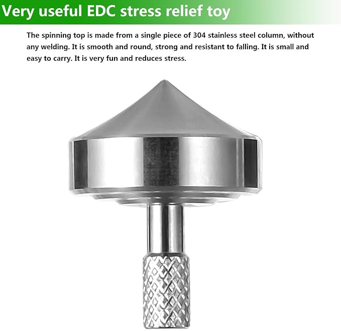 Stainless Steel Spinning Top, Precision Mini Desktop Gyroscope, Kill Time Reduce Stress ADHD Toys, Perfect Balance Gyro (Style 1)