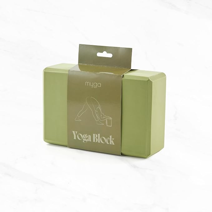 MYGA Yoga Block,Lightweight EVA Foam Yoga Brick,High Density Non-Slip Block for Yoga Poses, Pilates, Balance and Flexibility
