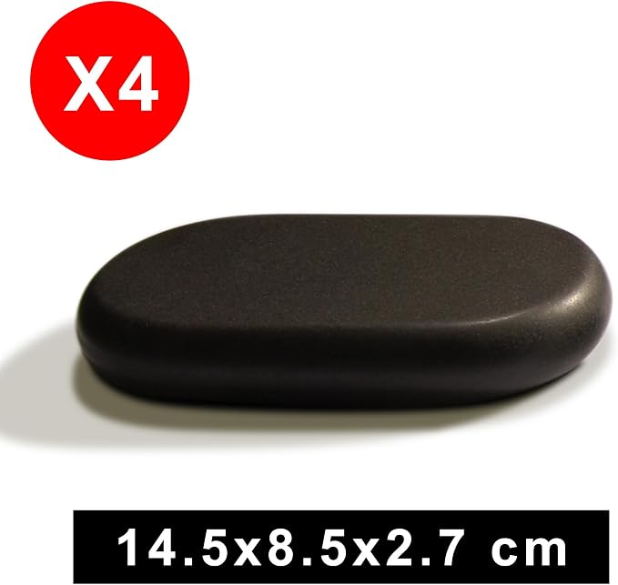 Master Massage 4 Pieces XXL Oversized Super Extra Large Oval Shape Basalt Massage Hot Stone Massage Stone Warm Stone Set-6” x 3.4“x 1.1”-Spa-Beauty-Salon-Massage