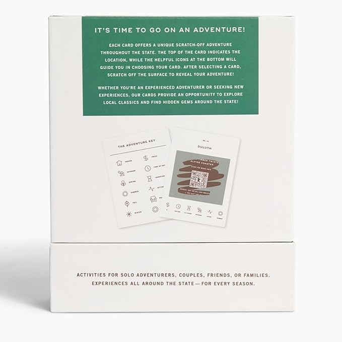 Minnesota Adventure Bucket List: 50 Scratch-Off Cards Featuring Minnesota Tourist Attractions, Outdoor Activities, and Road Trips - Perfect Experience Gift and Travel Guide for Exploring