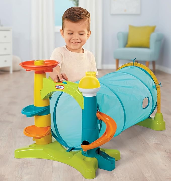 Little Tikes 2-in-1 Activity Tunnel, Indoor Outdoor Playset for Toddlers, Boys and Girls Ages 1-3 Years