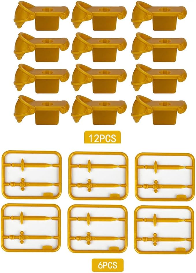 12PCS Medieval Knights Battle Soldiers with Weapons Action Figures Building Blocks Miniature Figurines Toys Cake Toppers(1801)