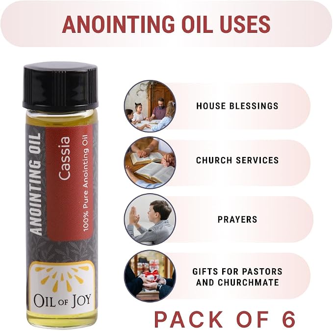 Anointing Oil for Prayers 6 Packs (Cassia) Represents Dedication and Devotion