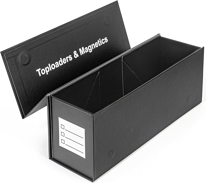 Top loaders Storage Box for Trading Cards, Vertical Magnetic Closure Sports Card Storage Box, Fit Loose Cards, Top loaders, Magnetic Card Holders