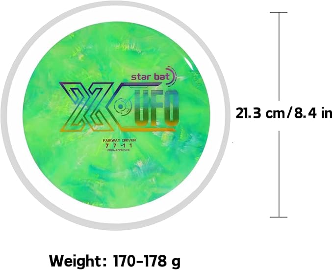 X-UFO Disc Golf Set - Disc Golf Starter Set, Includes 1 Putter, 1 Driver, and 1 midrange disc, Weighing 170-178 Grams. Suitable for Beginners and Professional disc Golf tournaments