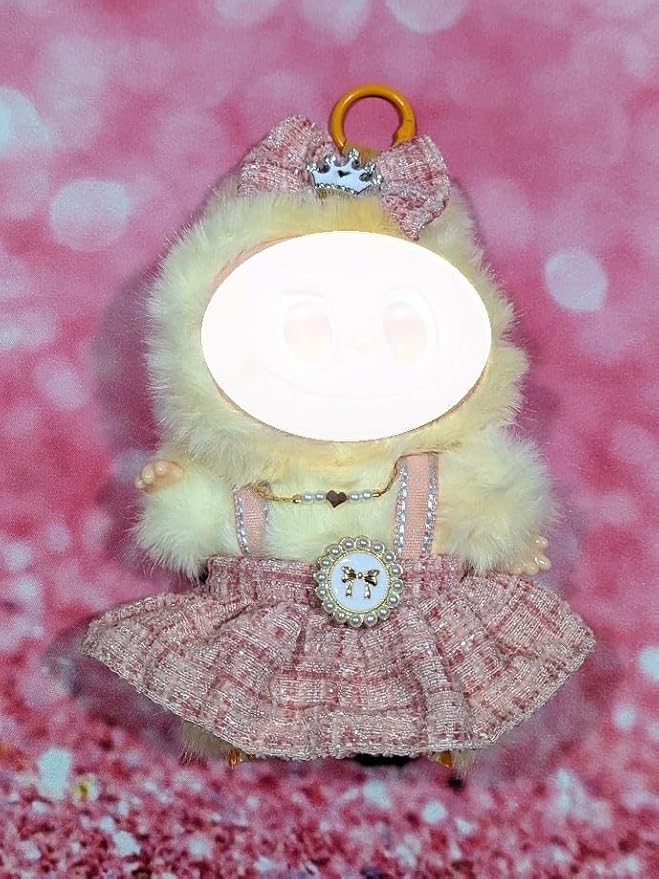 Clothes for LA BUBU 17cm Doll (NO Doll),Outfit for LA BUBU,Dress and Hairpin Set for LABUBU Dress Up,Accessories for LA BUBU