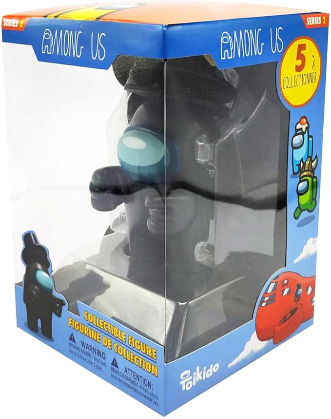 Among Us Series 2 7″ Black Crewmate with Top Hat – Official Just Toys Collectible Figure