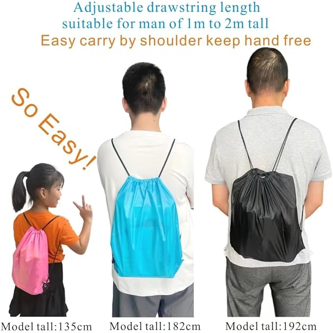 Drawstring Backpack Bulk 24Pcs Draw String Backpack Bags DIY Gym Sports Traveling Yoga Cinch Bag Sackpack Drawstring (orange)
