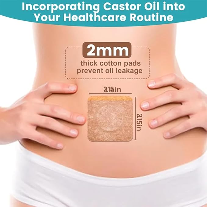 120PCS Disposable Castor Oil Belly Button Patch– Oil-Free, Self-Adhesive Cotton Core Wrap for Neck, Shoulders & Knees, No Wash, Anti-Seepage (Beige Flower)