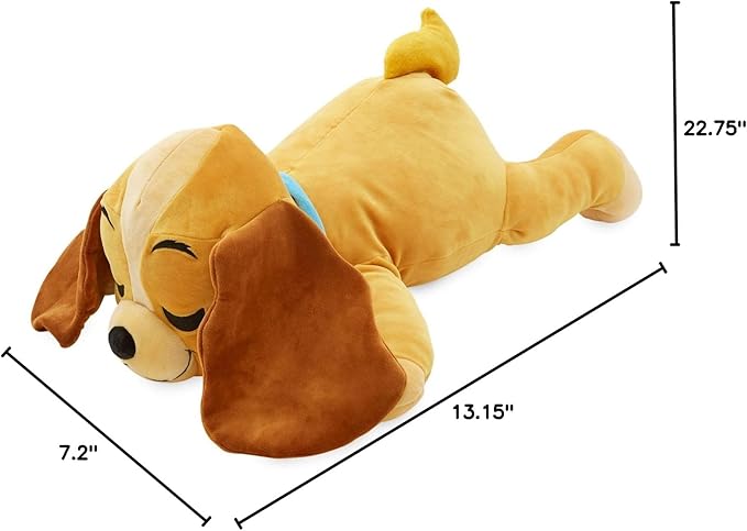 DISNEY STORE Cuddleez Plush - Lady - Big Plush - Super Soft & Huggable Toy for Fans & Kids of All Ages - Perfect Collectible Gift, Plushy