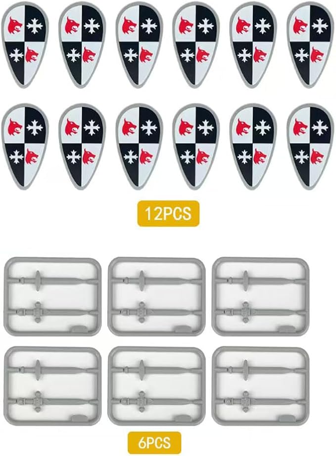 12PCS Battle Soldiers with Weapons Action Figures Building Blocks Miniature Figurines Toys Cake Toppers(1812)