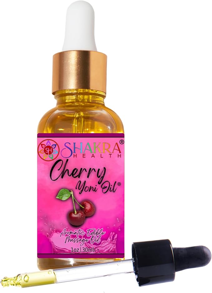 Yoni Oil Cherry 30ml Massage Oil. Moisturise Body & Balance Natural PH, Intimate Feminine Scent, Hygeine & Fresh Smell *Organic Vegan*