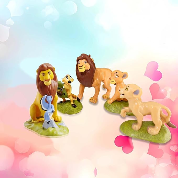 Animal Figurine Commemorative Set, Spotted Hyena&Warthog Toys, Christmas Party Cake Animal Decoration PVC Model(4.0 inch/9 Piece)
