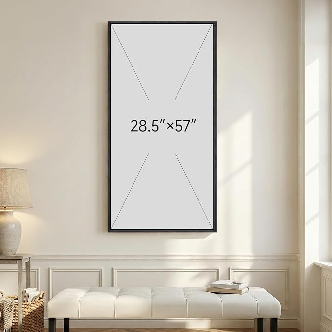 Large Framed Black and White Gold Abstract Wall Art, Modern Vertical Canvas Prints Paintings Artwork for Walls, Contemporary Pictures Wall Decor for Hallway Living Room Dining Room Entryway, 30x60 In
