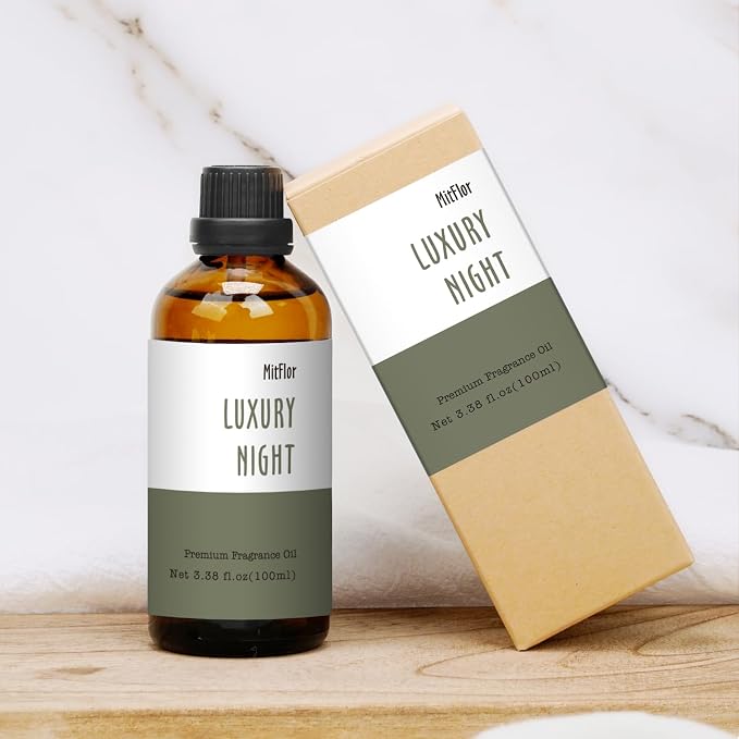 Luxury Night Fragrance Oil, MitFlor Hotel Diffuser Scent Essential Oils, 3.38 OZ/100ML, Premium Fragrance Oil for Soap & Candle Making