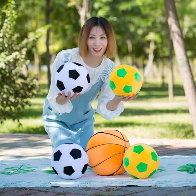 Soccer Ball Sports Pillow Fluffy Soft Throw Pillow Toy ,9" Orbicular Durable Sport Soccer Ball Plush Toys,Plush Pillow Toys Gift for Kids Boy Girls Children Room Decoration