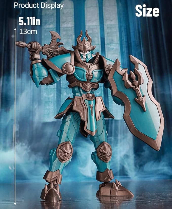 2 Set Armor Knight Action Figure Toy, Multi-Jointed Movable Dummy Medieval T13 Articulated Robot Figure, Fantasy Warrior Undead Death Knights Paladin Display Model (Assembly Required)