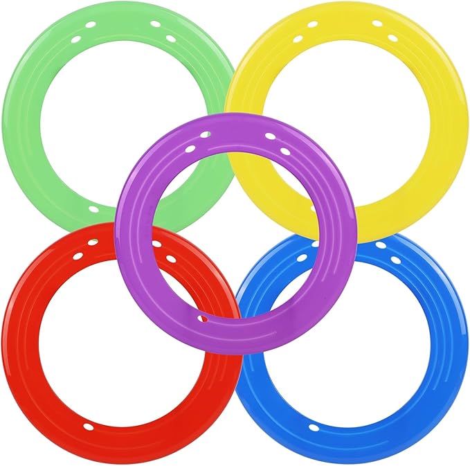 5 Pack Flying Disc for Adults, Flying Ring, Beach Backyard Sports Play Colorful Discs, Outdoor Tossing Game Gift