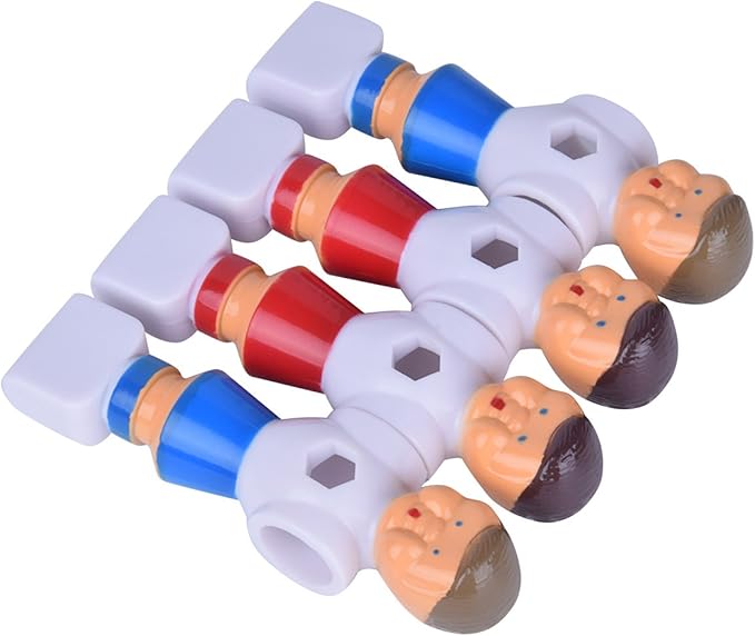 4Pcs Rod Foosball Soccer Table Football Men Player Replacement Parts(Red+Blue)