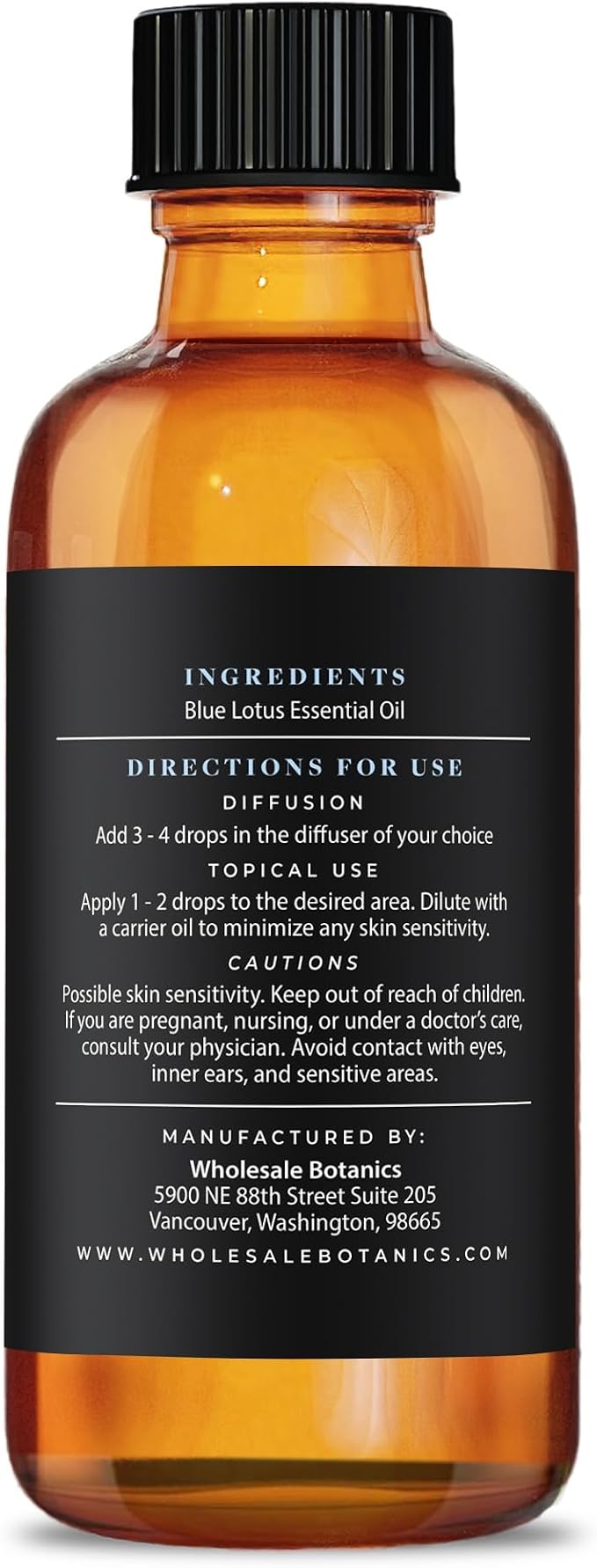 Blue Lotus Essential Oil by Wholesale Botanics | Premium Grade Essential Oil | for Aromatherapy, Soaps, Lotions, & Candles | Vegan & Cruelty Free (2 Fl Oz)