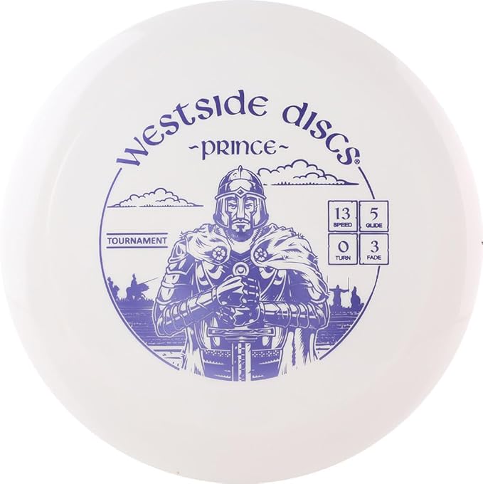 Westside Discs Tournament Prince Disc Golf Distance Driver | Overstable High Speed Driver | Premium Tournament Plastic w/Extra Grip | Strong Fade & Big Distance | 170-175g