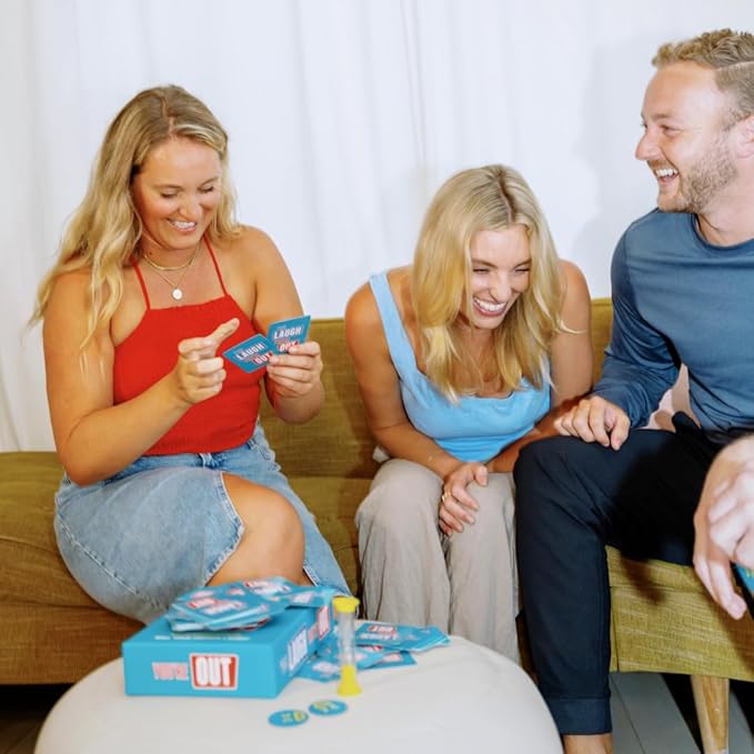 You Laugh You're Out A Party Game with Hilarious Charades Family Card Games for Adults & Kids, Prime Deal, 125 Prompt Cards Fun Card Games for Family Game Nights, Gatherings, & Parties Ages 14+