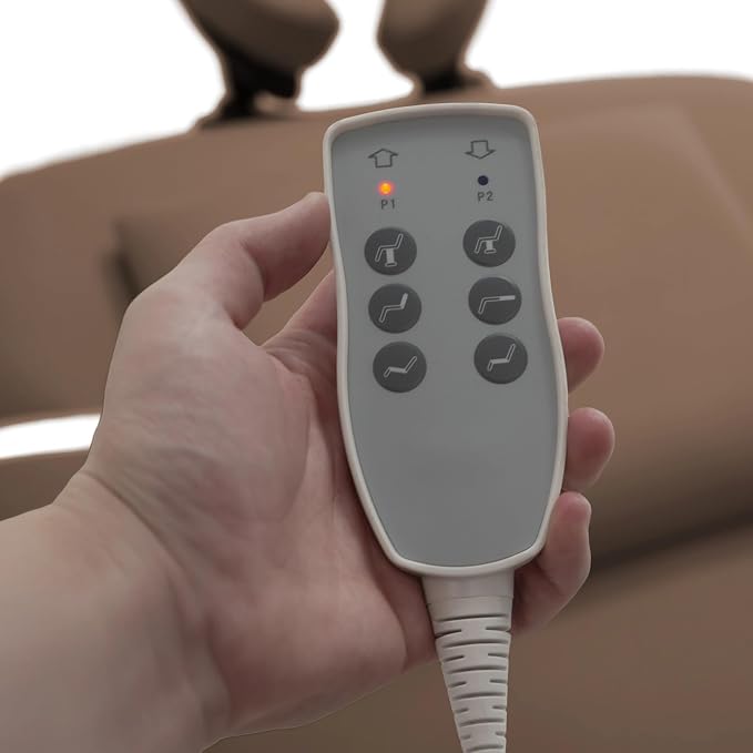 SKINACT Milo 3.0 Motor (with Independent Leg Adjustment) Electric Massage & Facial Bed/Table Sand top and Dark Brown Base