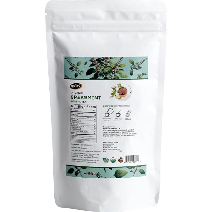 Oxify Organic Spearmint Herbal Loose Tea- 16 oz (16 oz, Spearmint)