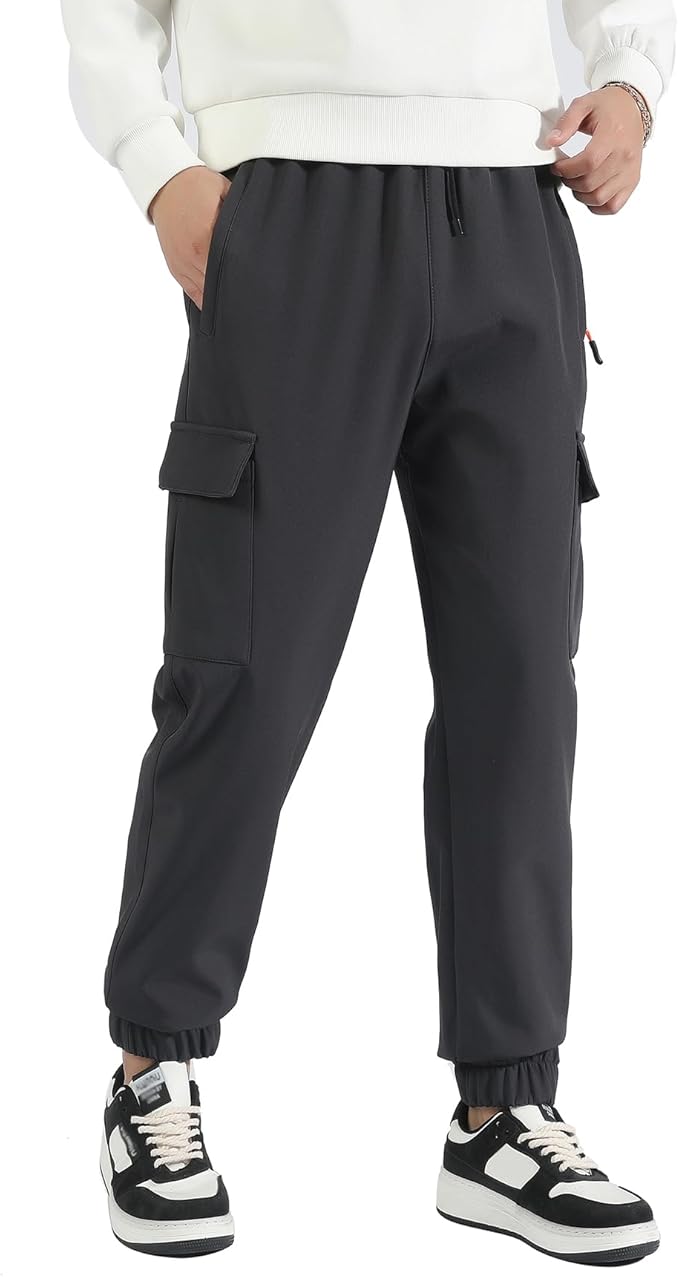Boys Girls Snow Pants Waterproof Fleece Lined Ski Pants Kids Winter Hiking Pants