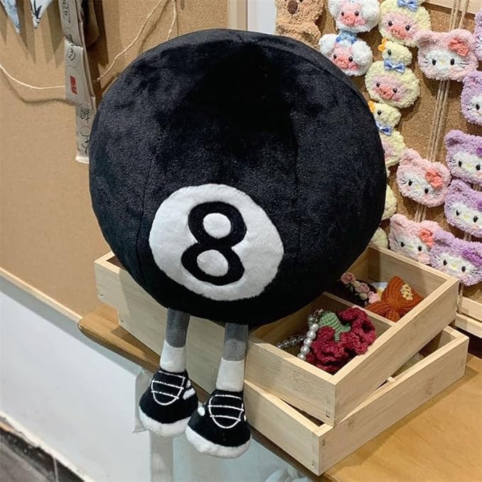 15.8-inch (About 40 cm) Creative Plush Billiard Ball Toy - Fun, Cute, Soft - Great as a Sports Themed Pillow and Kids Gift (10 inch)