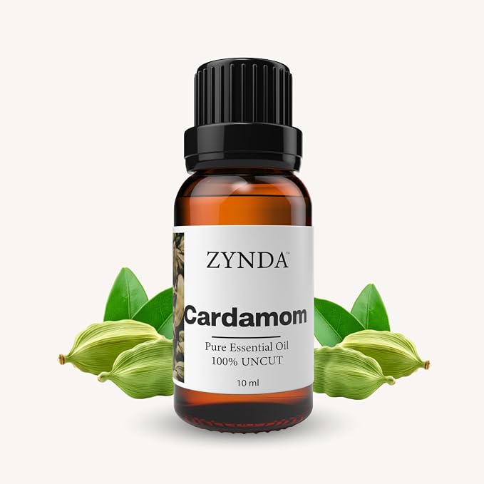 Cardamom Essential Oil – 100% Pure & Natural Aromatherapy Oils | Warm Cardamom Oil for Skin, Hair & Diffuser | Essential Oils for Relaxation & Wellness | Lab-Tested – Made in USA, 10mL