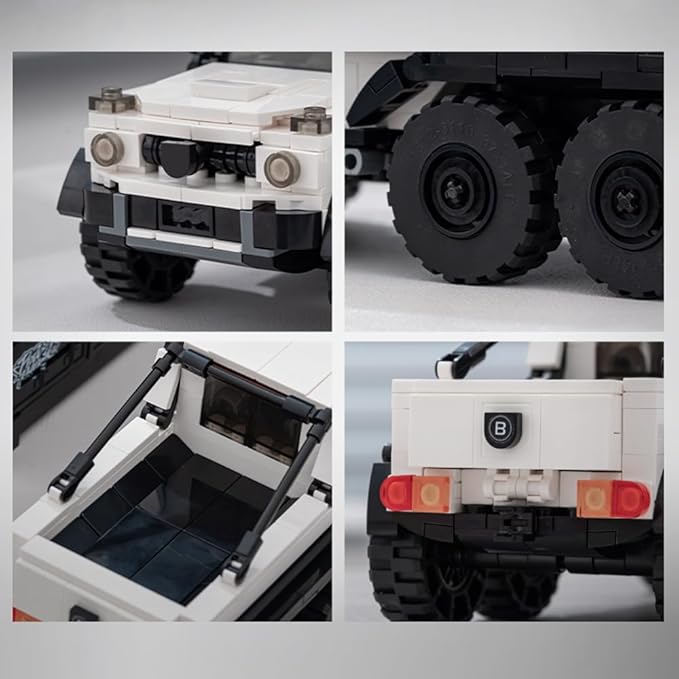 PB8811 1:32 G-630 Off-Road Vehicles Buliding Blocks Set, 581 Pieces MOC Racing Car Kit with Display Container, Clamping Blocks Car Gift for Adults