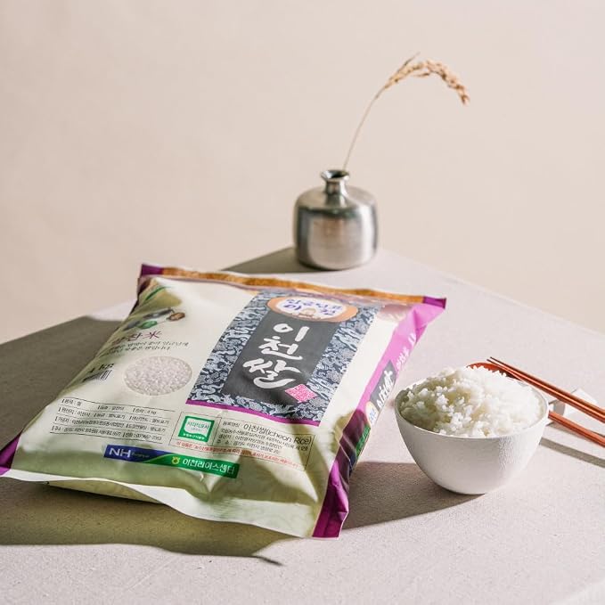 ICHEON RICE(ALCHANMI) - Premium Korean White Rice, Korean Imgumnim-pyo(KIng' rice) No Additives, Family Size 8.8lb(4kg)