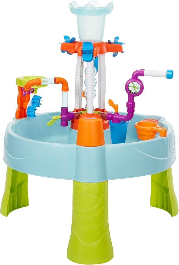 Little Tikes Flowin’ Fun Water Table - Kids’ Outdoor Water Playset with Interchangeable Pipes, Faucets, Tower & Accessories - Encourages Creativity & Sensory Exploration - Ideal for Ages 2 to 5 Years