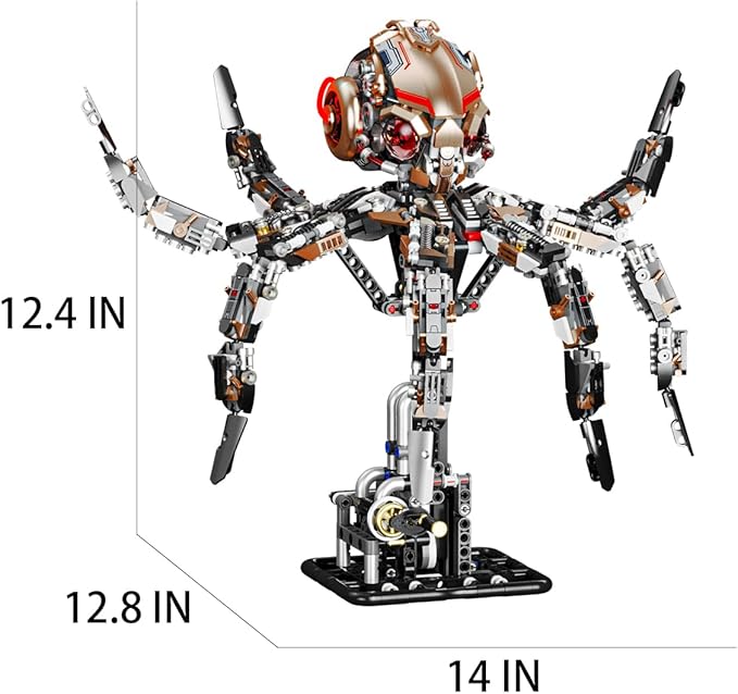 Animal Mechanical Octopus Building Blocks Toys, Gifts for Children and Adults(1768 PCS)