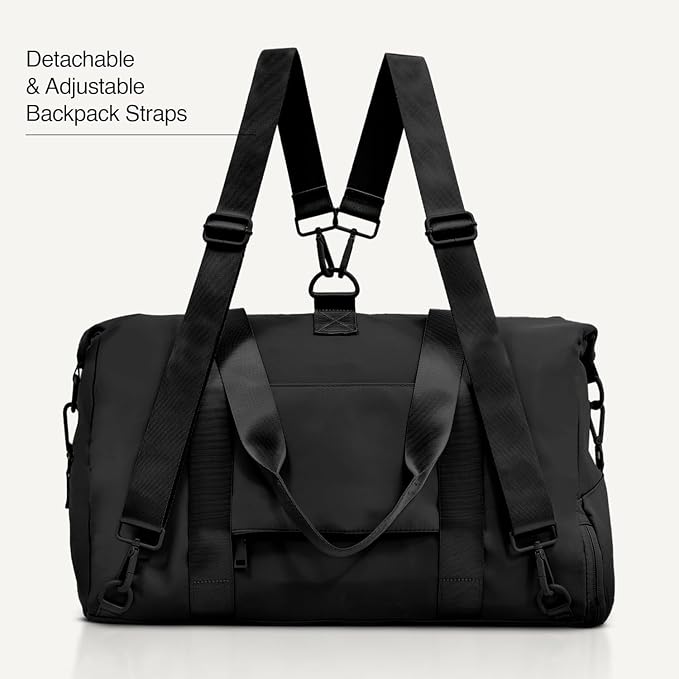 Gym Bag for Women, 3-in-1 Duffle with Laptop & Yoga Mat Space, Travel Bag with Shoe Compartment, Luggage Sleeve & Toiletries Pouch, Lightweight Weekender Carry On, Water Resistant