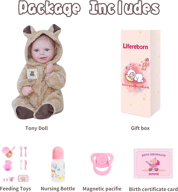 Realistic Reborn Baby Dolls - 18 Inch Lifelike Newborn Baby Doll Girl Real Life Baby Dolls Soft Full Silicone Body Gift Toy for Kids Age 3+