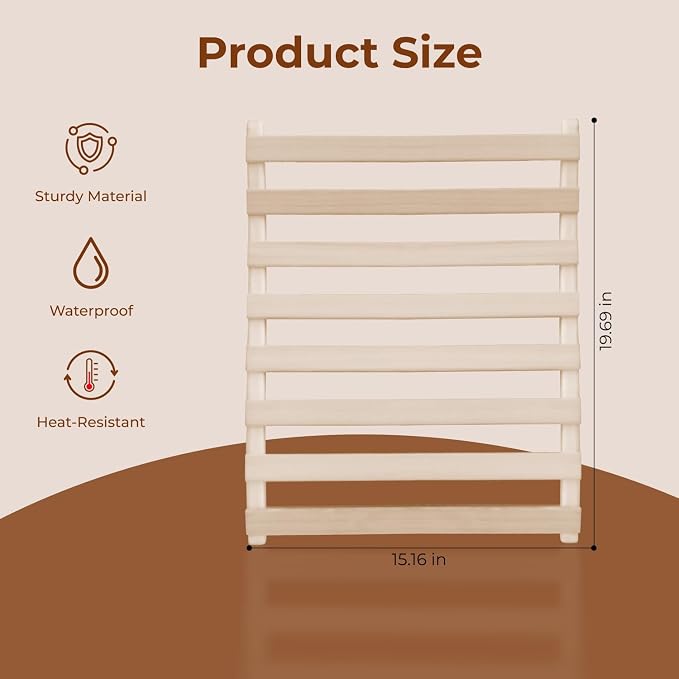 Backrest for Indoor/Outdoor Sauna