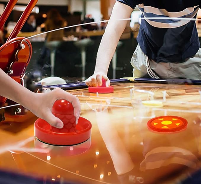 Air Hockey Pushers and Air Hockey Pucks, Non-Slip Strikers and Dynamic Pucks for Air Hockey Table Game for Adults and Kids,Replacement Accessories for Game Tables