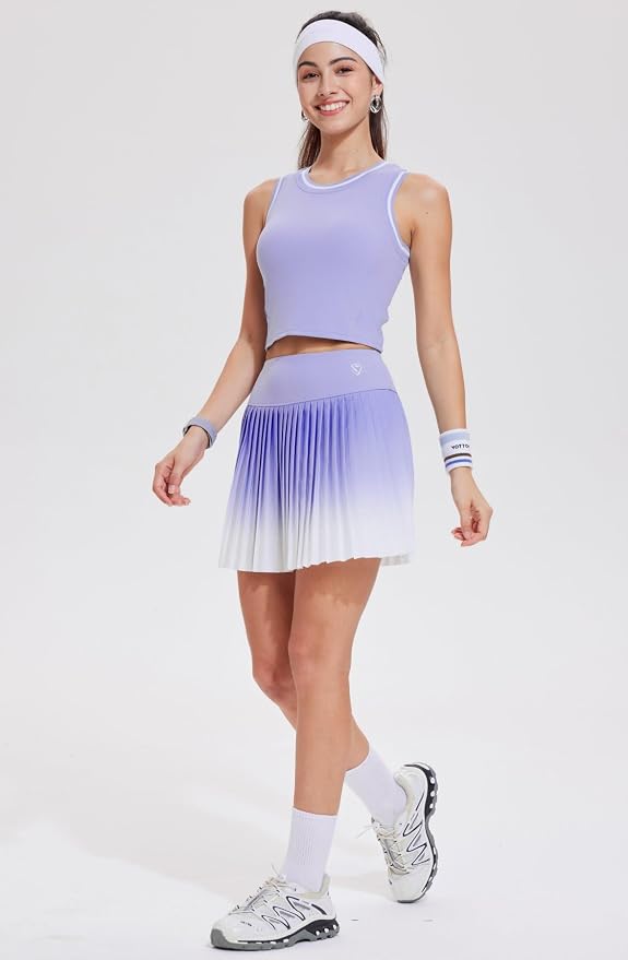 AFZ Women Pleated Tennis Skirt Set Golf Pickleball Outfits Two Pieces Athletic Dress with Built in Shorts