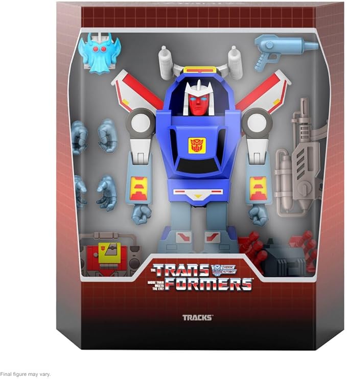Super7 ULTIMATES! Transformers Tracks (G1 Cartoon) - 7.5" Transformers Action Figure with Accessories Classic Cartoon Collectibles and Retro Toys
