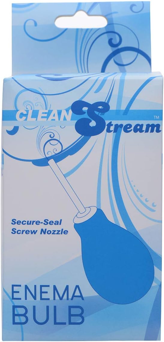 Cleanstream Enema Bulb, Reusable Enema Vaginal Cleaner Kit for Men and Women, Blue, Rubber and ABS Plastic, Easy to Clean, 1 Count