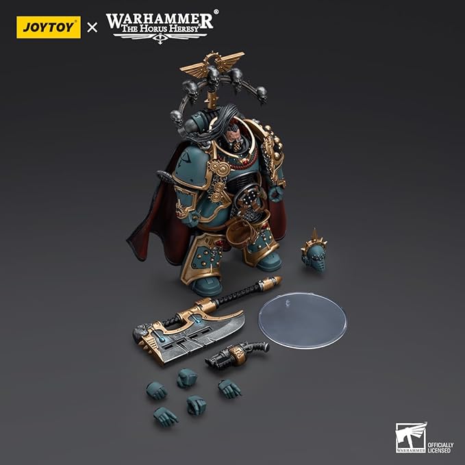 Joytoy Warhammer The Horus Heresy Sons of Horus 1:18 Action Figure Mecha Joy Toy Praetor with Power Axe Collection Model Anime 4.88 inch