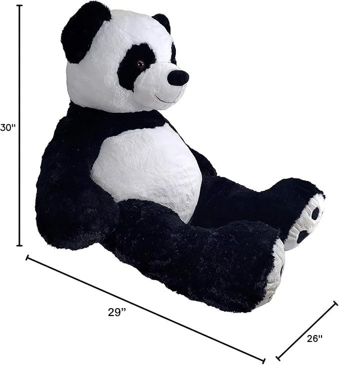 Anico 59" Tall (5 Foot) Giant Plush Bear, Stuffed Animal, Panda Bear with Smiling Face. Premium Stuffed Toy Panda, Perfect for Girlfriend, Kids, Valentine's Day, Christmas!